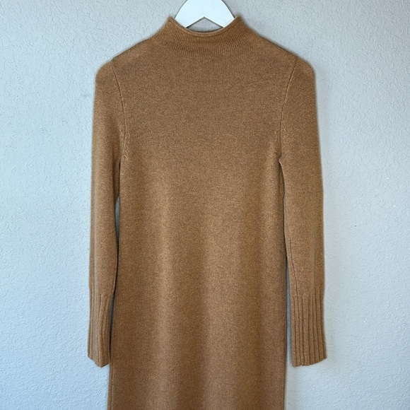 Madewell 100% Cashmere Mockneck Long Sleeve Midi Sweater Dress Size Small - Picture 8 of 14